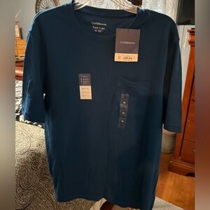 NWT croft & barrow Men’s Short Sleeve Pocket Tee — Deep Navy Blue